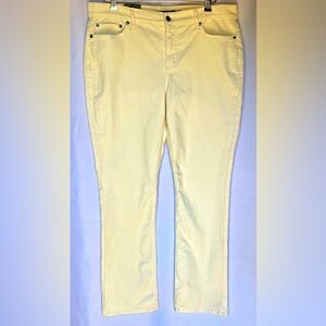 NEW Lauren Ralph Lauren Modern Straight Cord Jeans Winter Cream Women’s Size 14